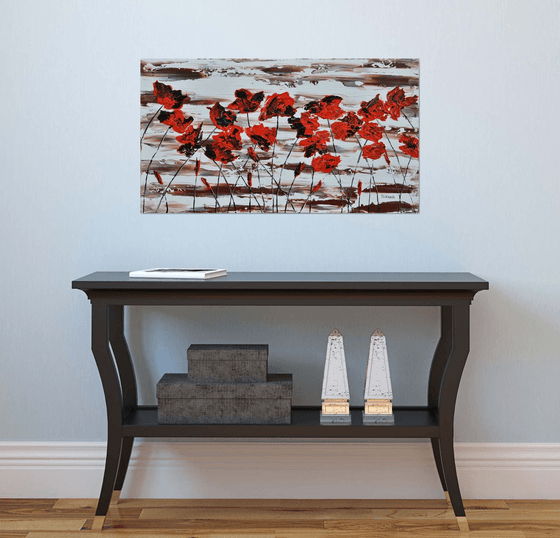 Red Poppies 3 90x50cm