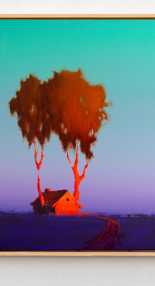 Glowing Trees on Sunset by Bohdan Katolyk