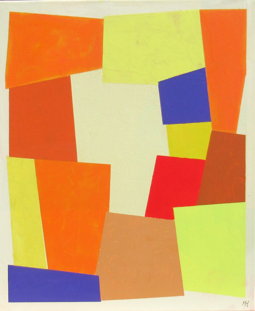 Abstract Acrylic Painting By Megha Hendrick., 20 X 24", Aspects # 2., Original Artwork