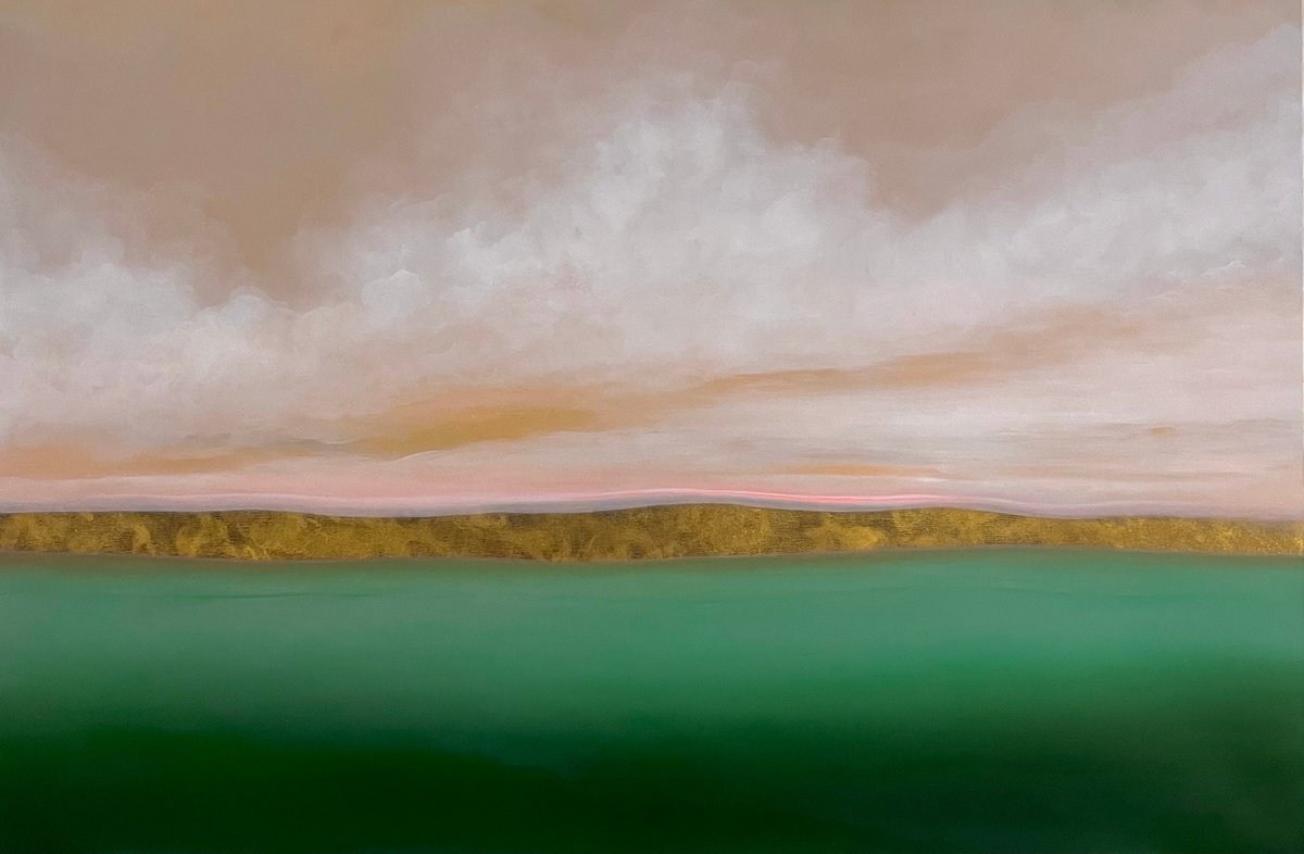 Photorealistic Landscape Oil Painting By Larissa Uvarova, 47 X 31", Deep Inside #23, Original Artwork