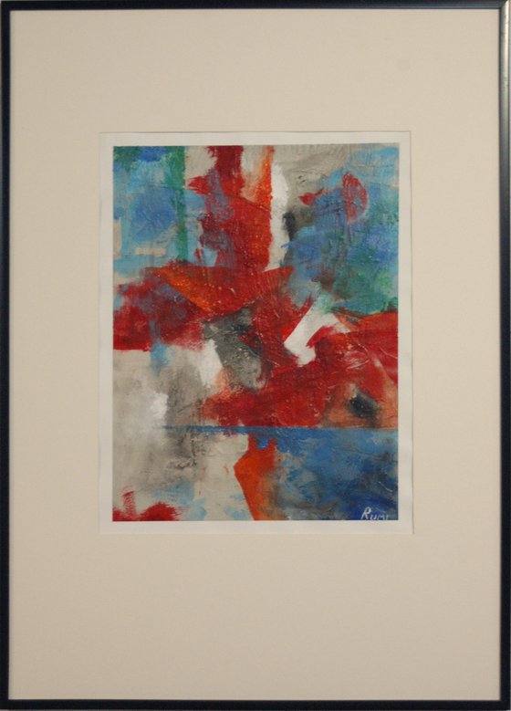 Abstract Variations # 76. Matted and framed.