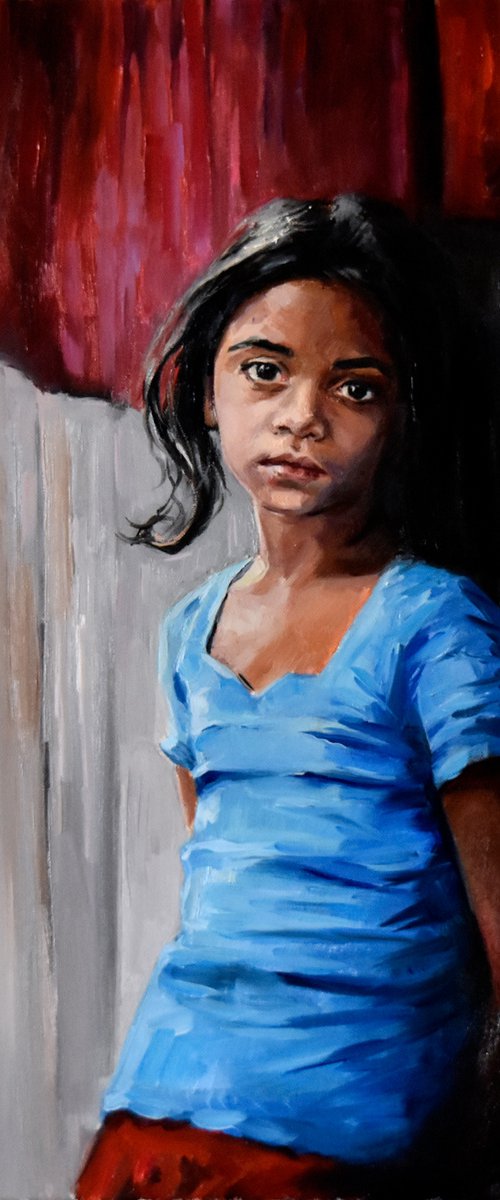 The girl with the eyes of the whole world by Serghei Ghetiu