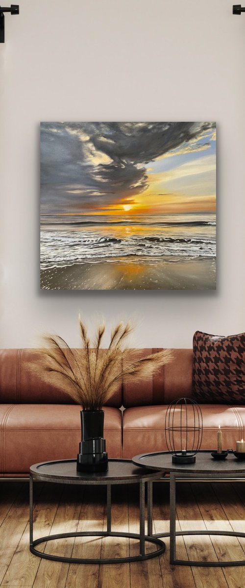 Ocean sunset by Aflatun Israilov