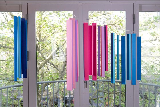 Moving stripes mobile No. 1