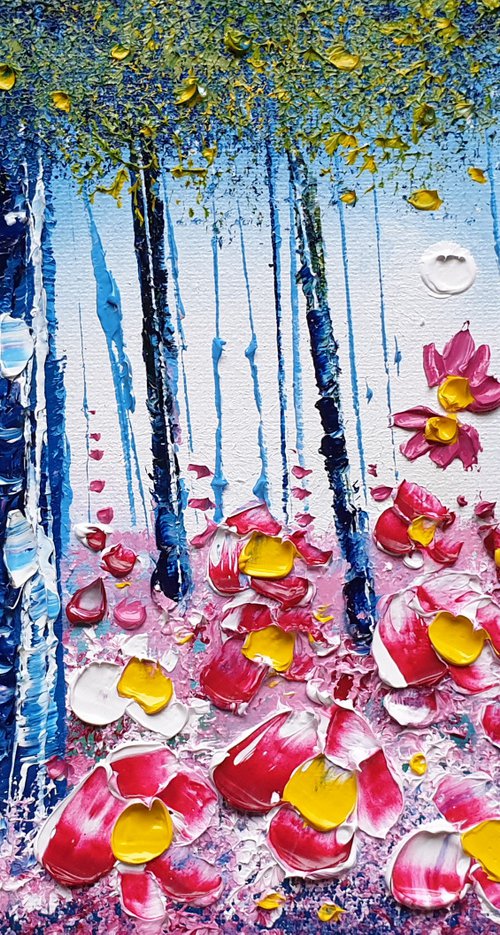 "Pink Forest & Flowers in Love" by Phil Broad