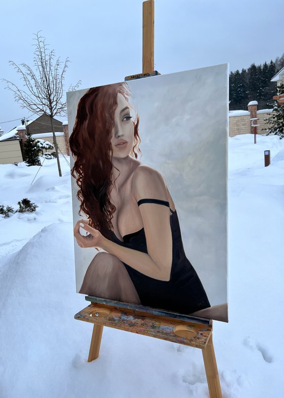 Little Black Dress, 60 х 80 cm, oil on canvas
