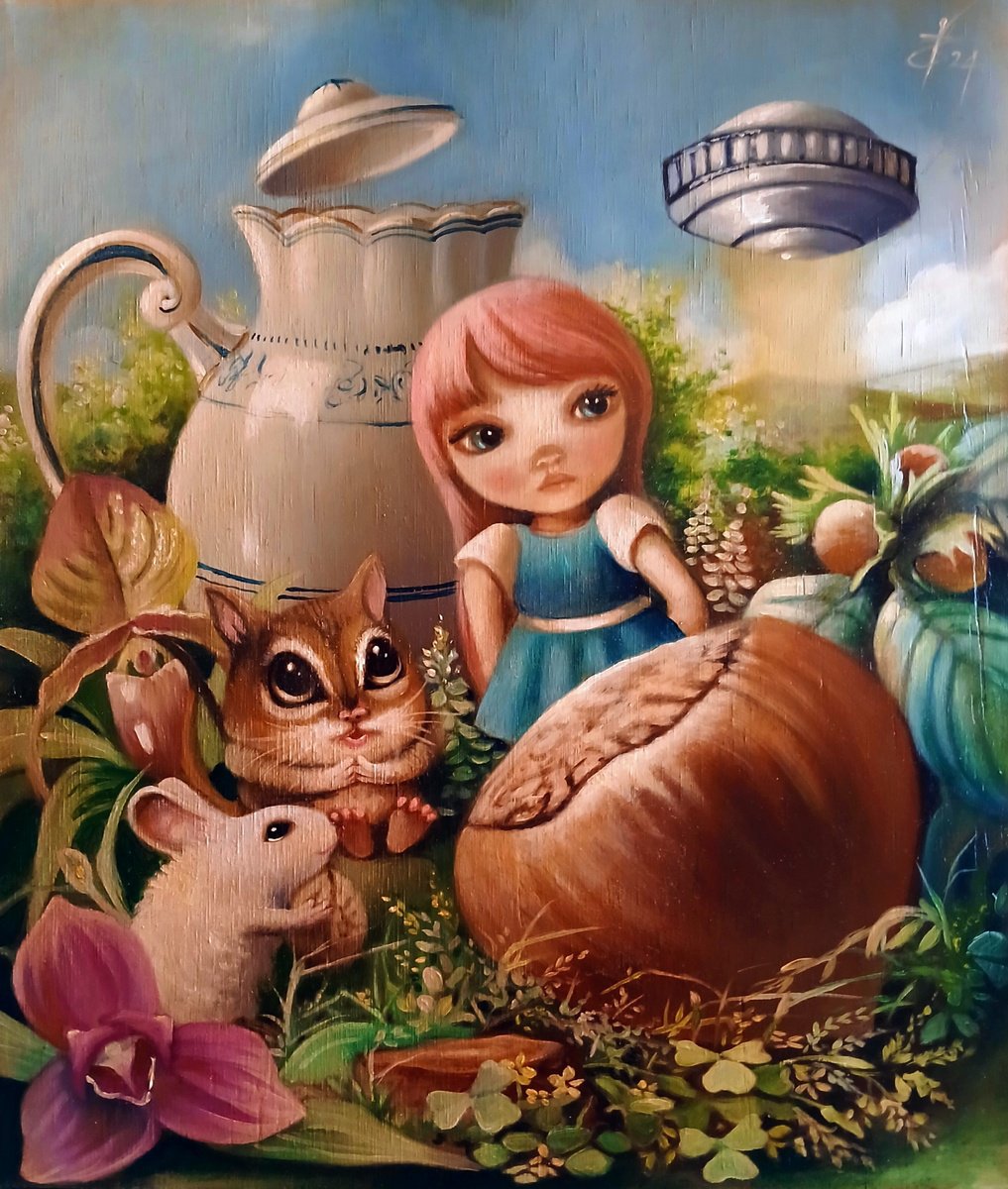 Surrealistic Landscape Acrylic Painting By Valentina Toma