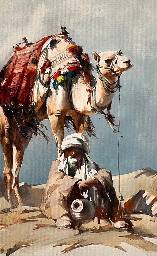 "Nomad’s Solitude and His Camel" by Alisher Matchanov