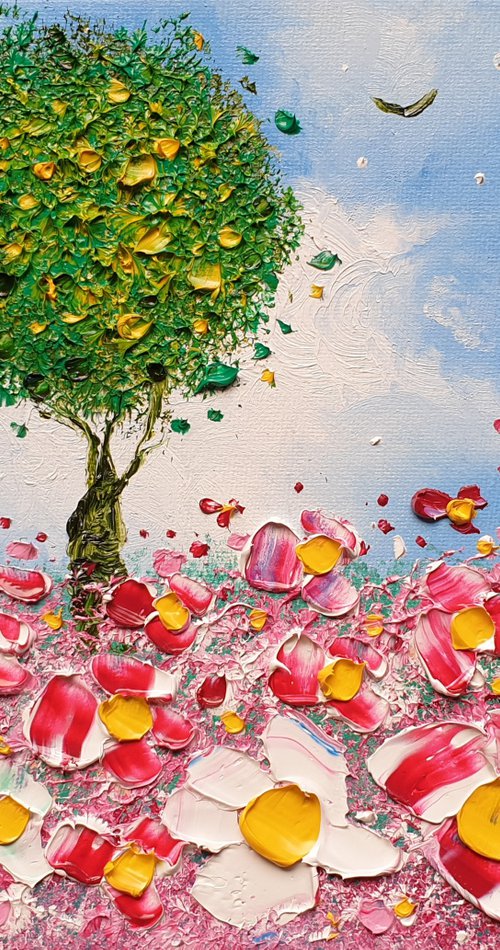 "Spring Tree & Flowers in Love" by Phil Broad