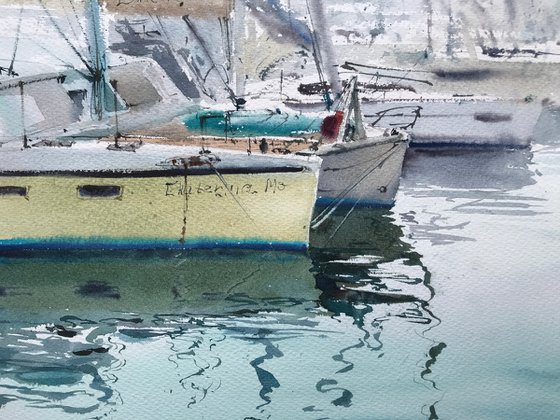 Yachts at anchor  #12