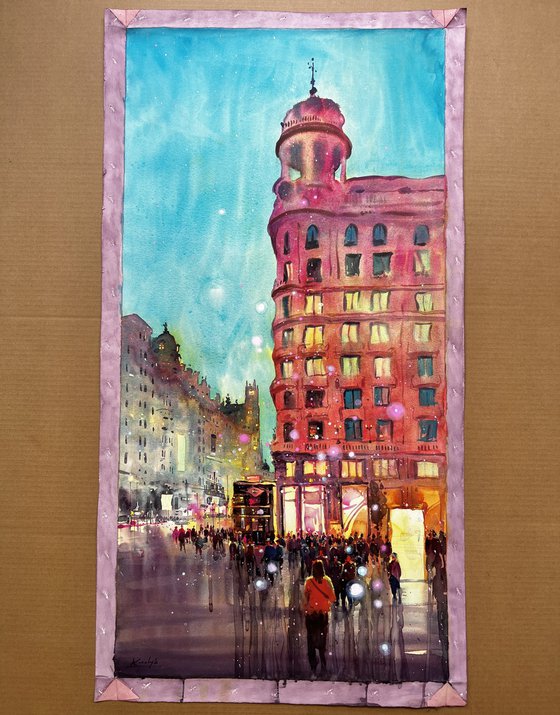 Evening walk in Madrid