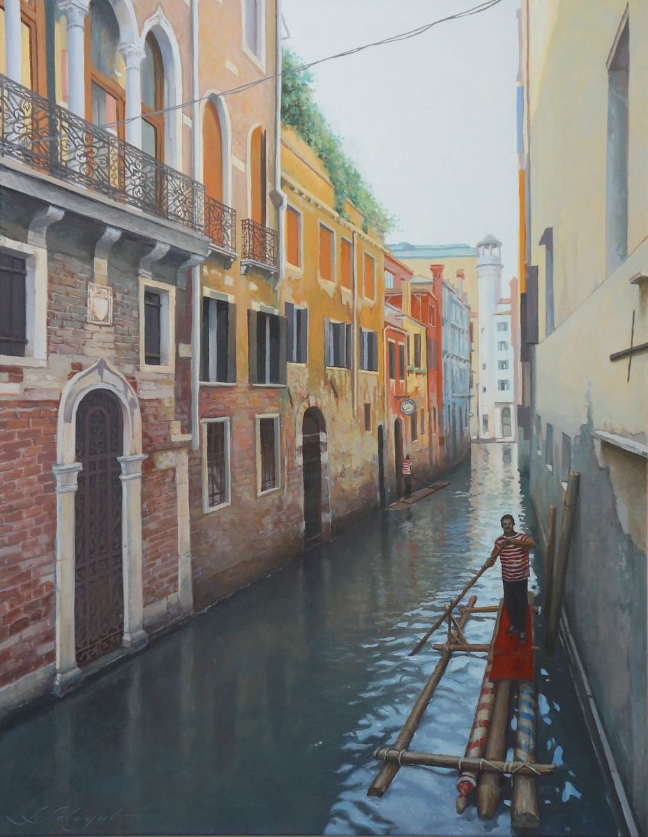 Photorealistic Oil Painting , Venice Dreams By Sergej Sologub, 28 X 35, Artwork For Sale On Artfinder