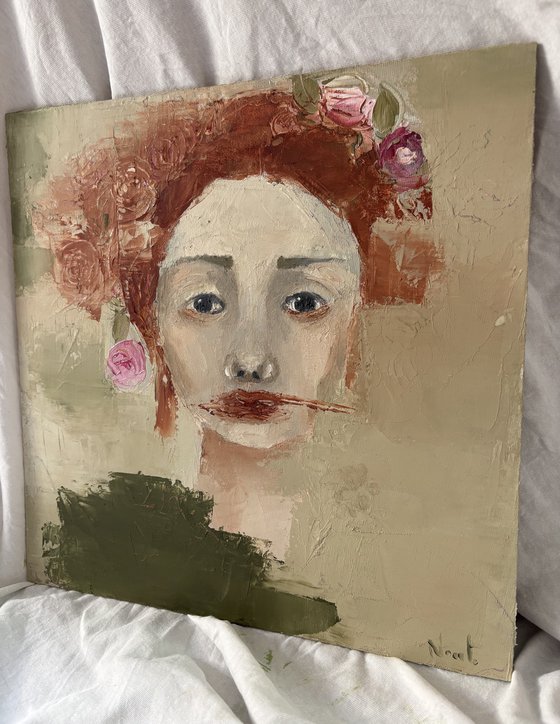 Wild roses female portrait