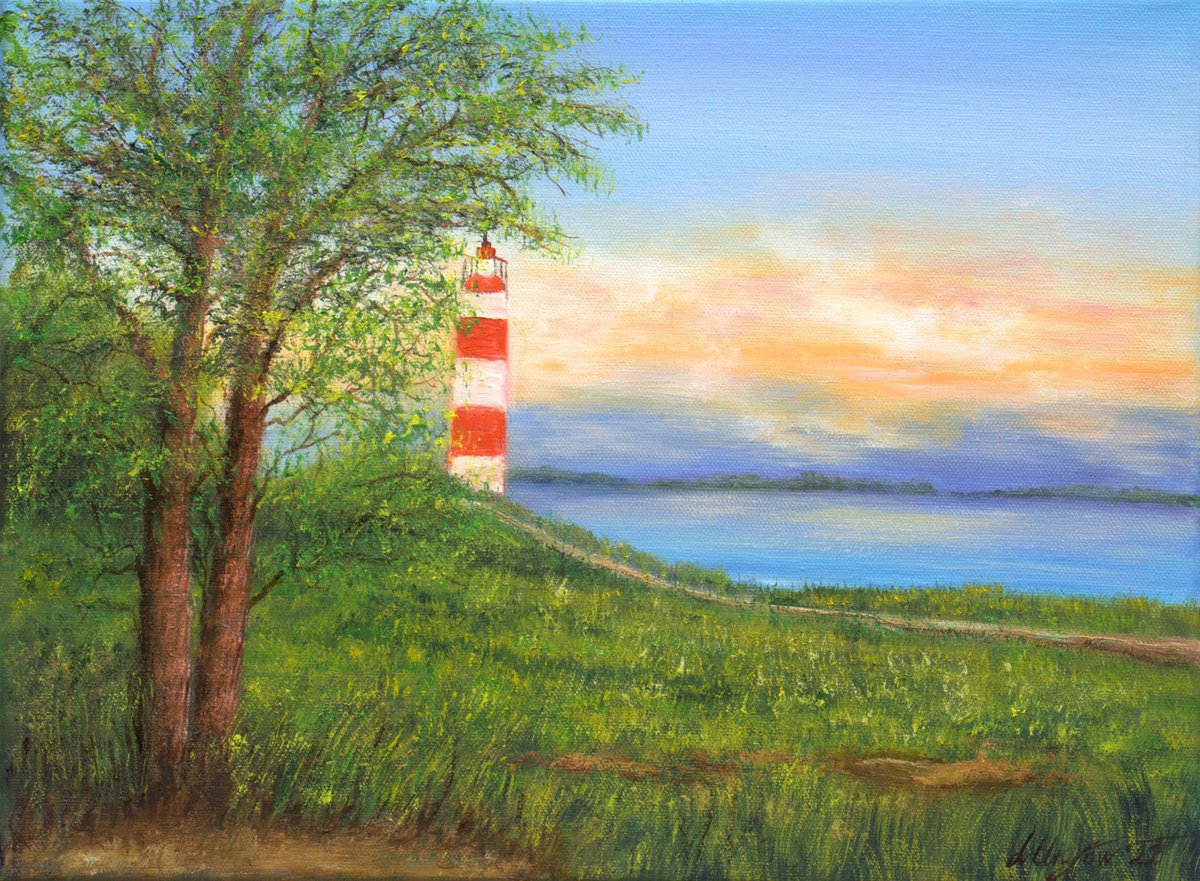 Island with the lighthouse by Ludmilla Ukrow