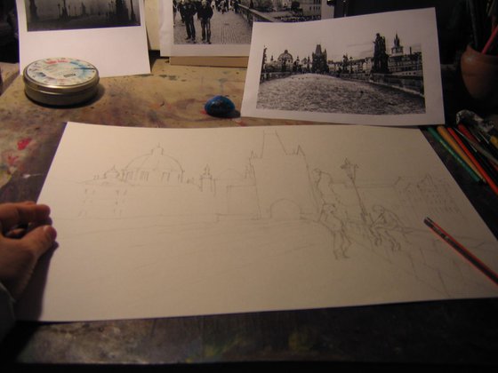 Spending  time (on Charles bridge )