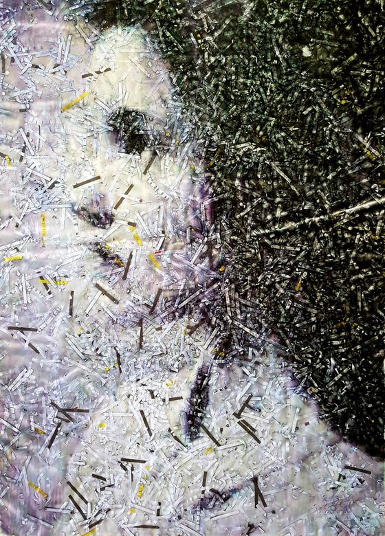 Betta (n.329) - 51,50 x 71,50 x 2,50 cm - ready to hang - mix media painting on stretched canvas