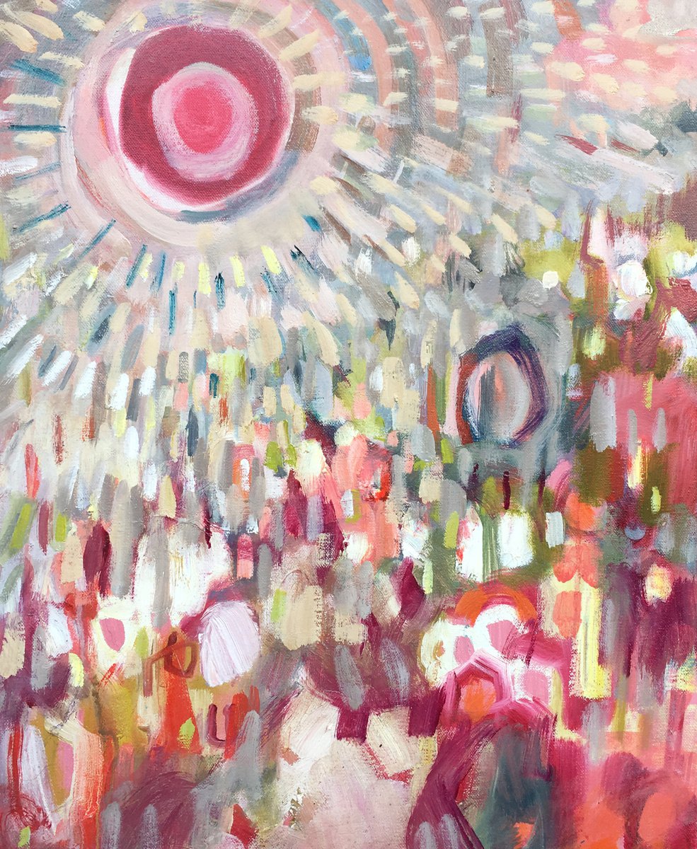 Expressive Landscape Oil Painting By Guy Pickford, 18 X 22, Cleansing Light, Original Artwork