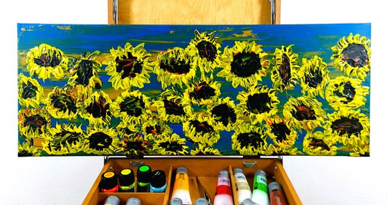 Blooming sunflowers 2