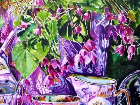 Tea set in the garden
