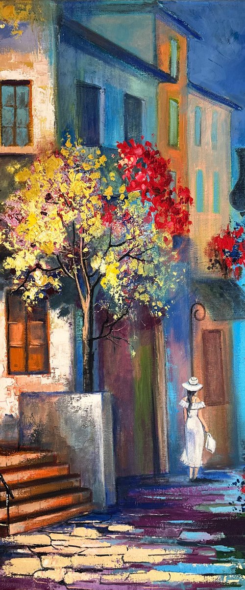 " Old Cozy Street " Positano Italy by Reneta Isin