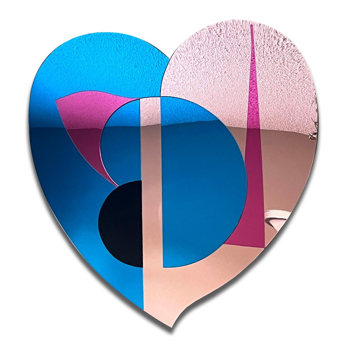 Geometric Abstract Collage By Dong Su, 23 X 24, Whispers Of Love, Original Artwork