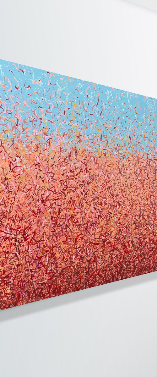 Neon Oondiri 152 x 61cm acrylic on canvas by George Hall