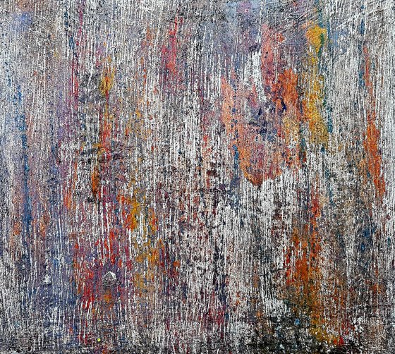 Open city (n.288) - 90 x 80 x 2,50 cm - ready to hang - acrylic painting on stretched canvas