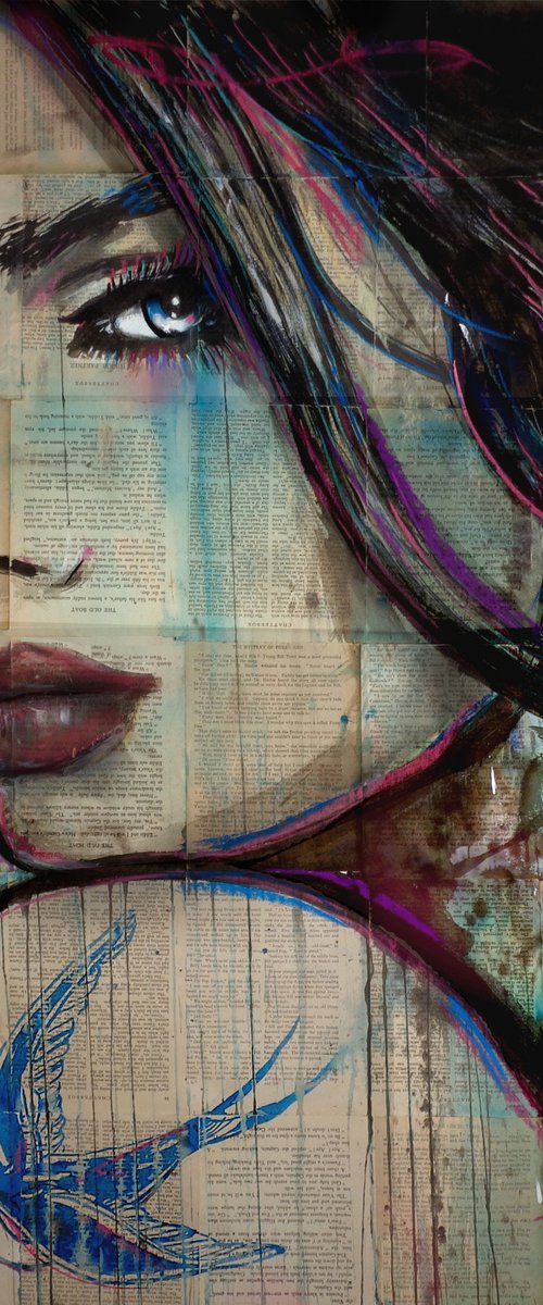 BLUE SWALLOW by Loui Jover