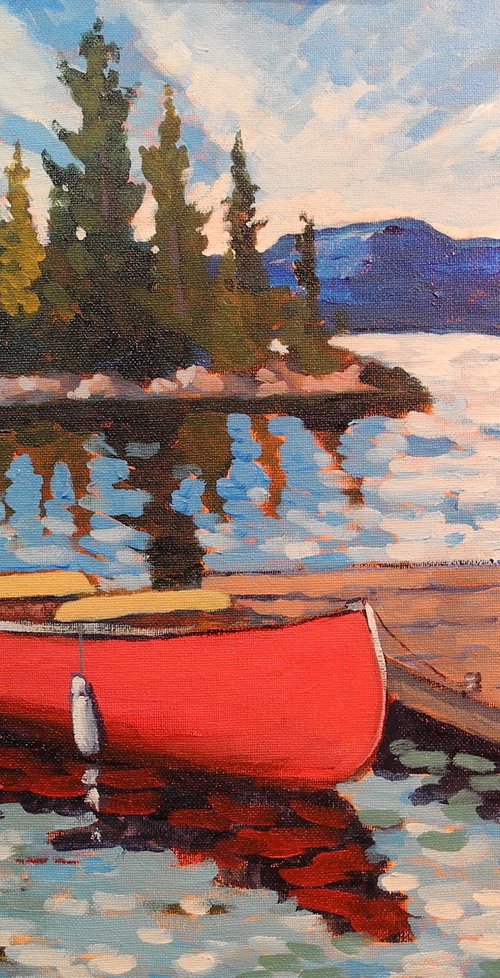 Red Canoe, a Canadian icon by Edward  Abela