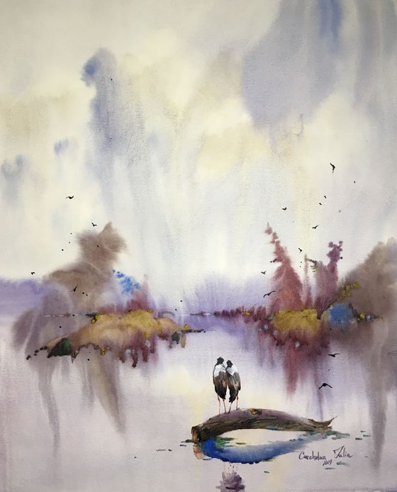 Watercolor “Together”, perfect gift