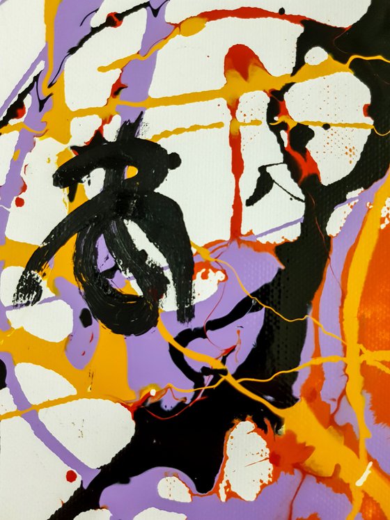 Nuba N-7 (H)106x(W)130 cm. Style of JACKSON POLLOCK. Abstract Expressionism Painting