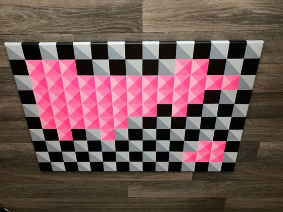 Original Geometric Canvas Painting