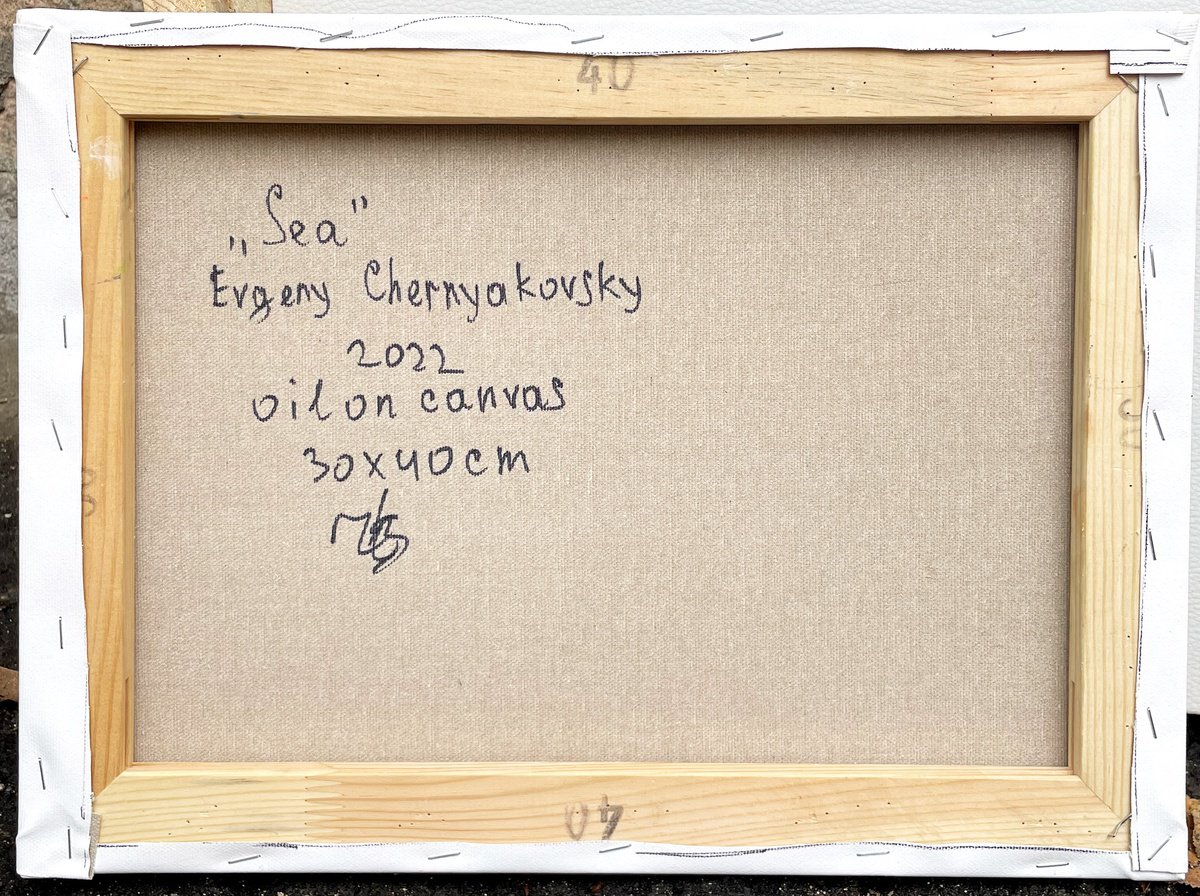 Impressionistic Landscape Oil Painting By Evgeny Chernyakovsky, 16 X 12, Sea, Original Artwork