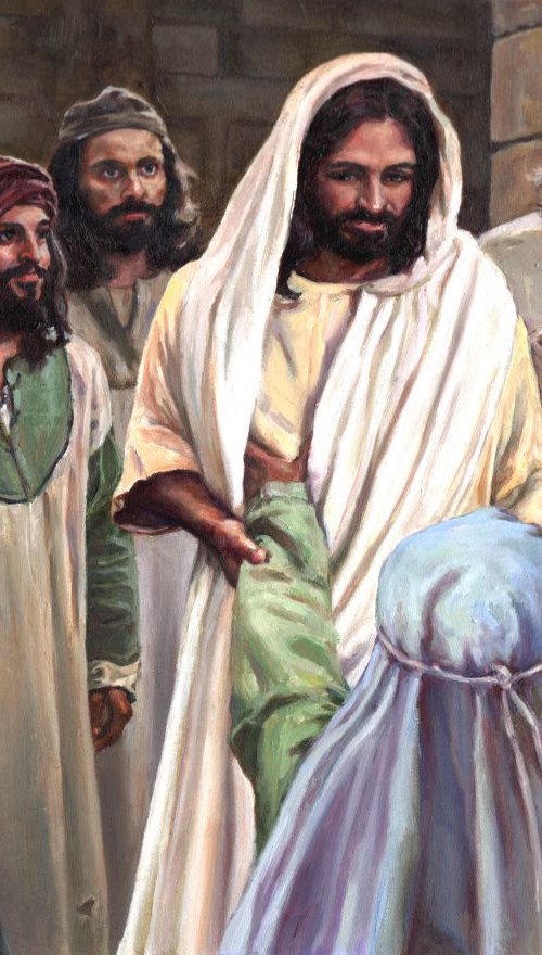 Jesus and Crowd by QI Debrah
