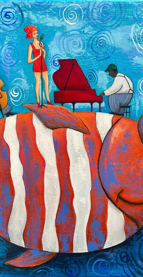 Jazz band on fish by Ashot Petrosyan