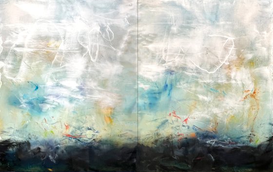 Soul Searching (XL Diptych 96x60in)
