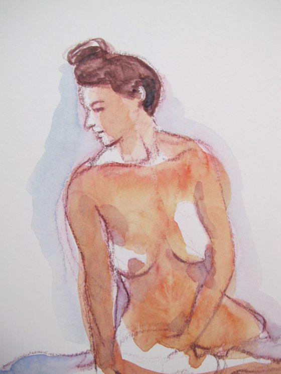 Seated female nude