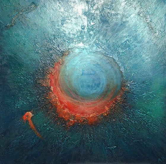 Space(60x60cm size, texture, Modern art )