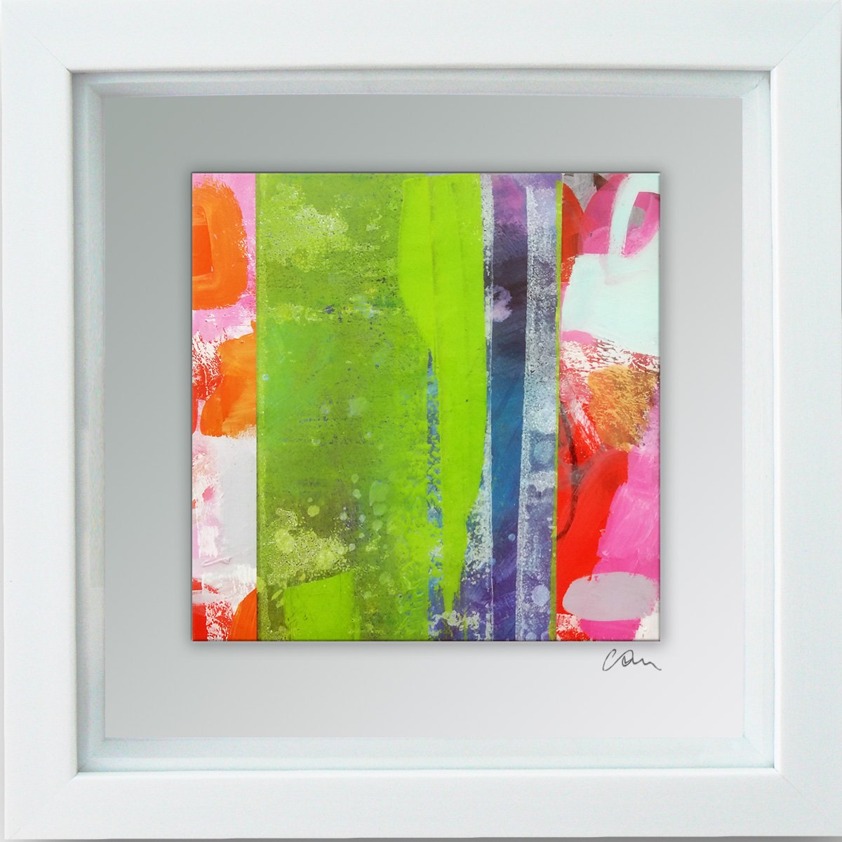 Framed ready to hang original abstract - Feedback #21 by Carolynne Coulson