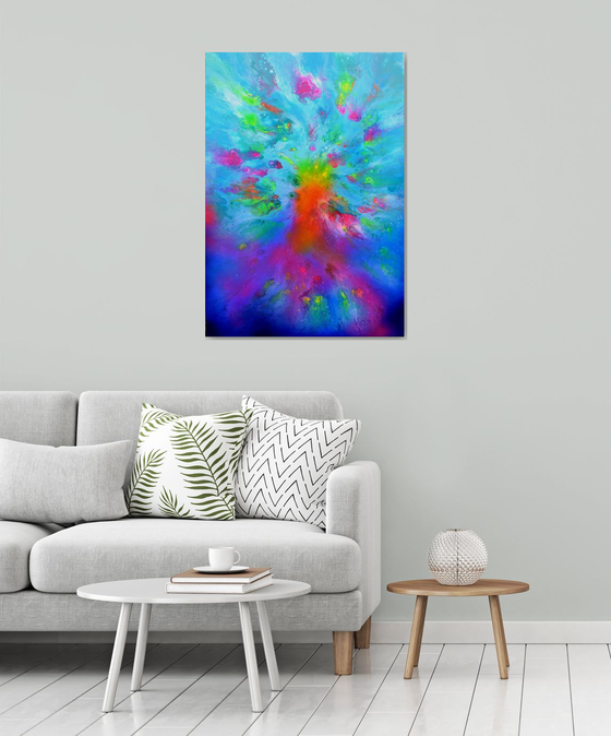 Two Worlds - 100x70 cm - XL Large Abstract Painting