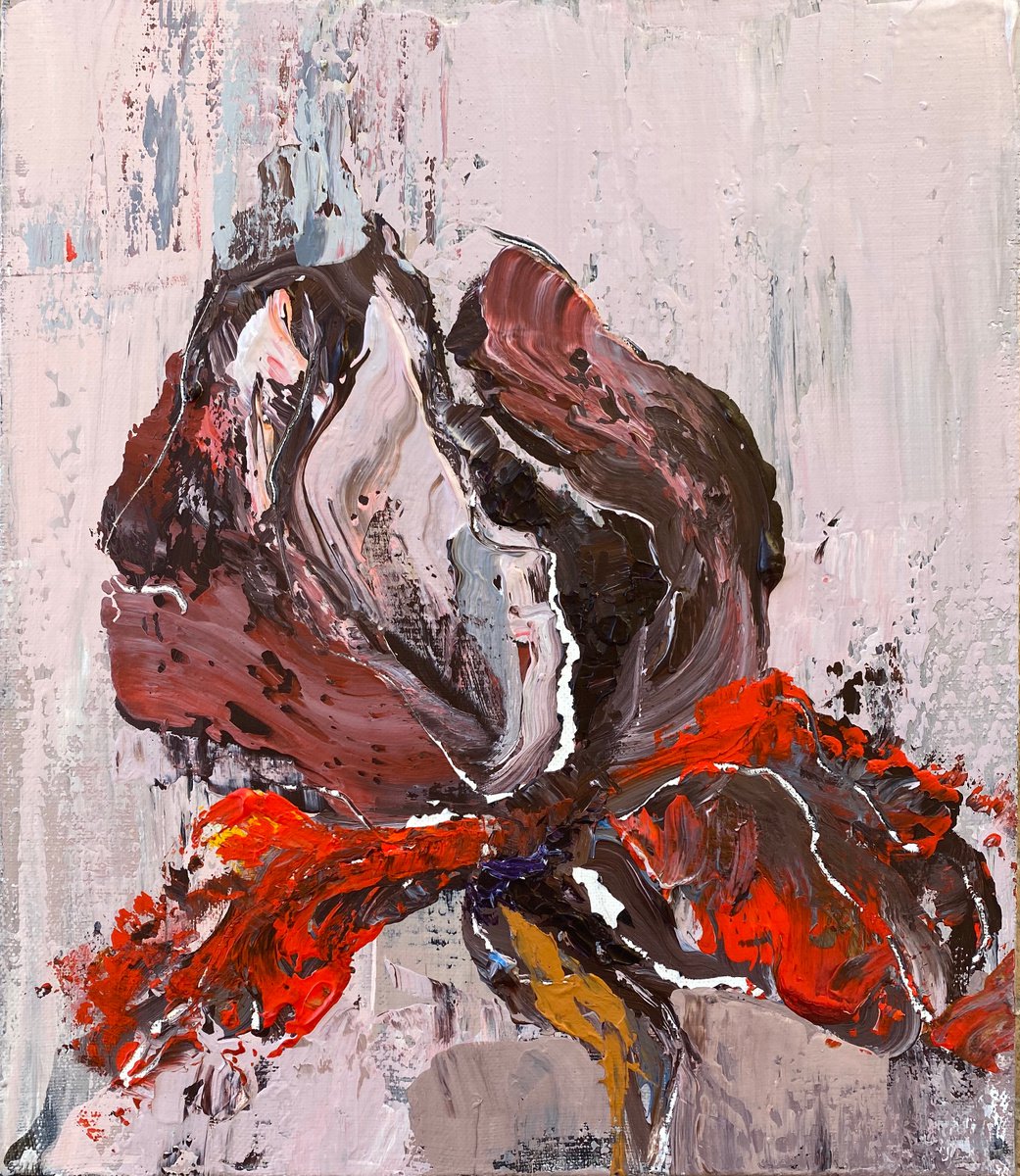 Iris feeling original painting on canvas by Oksana Petrova