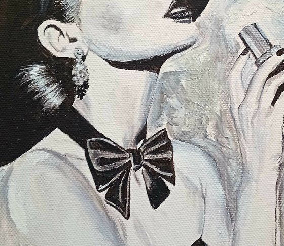 Woman with a bottle of perfume