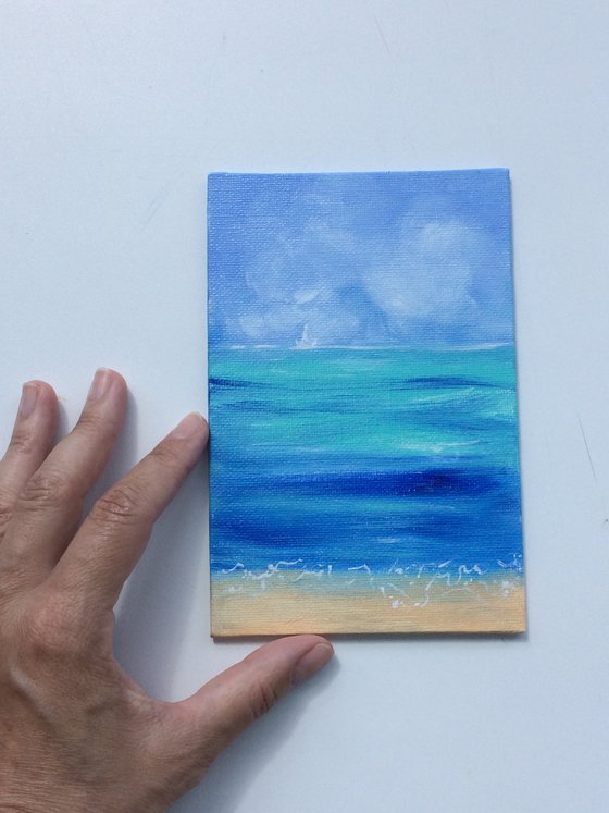 Seascape abstract miniature.