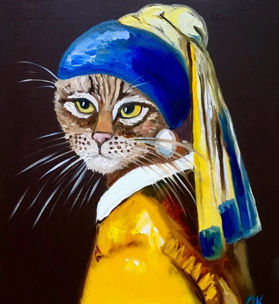 Cat with the pearl earring