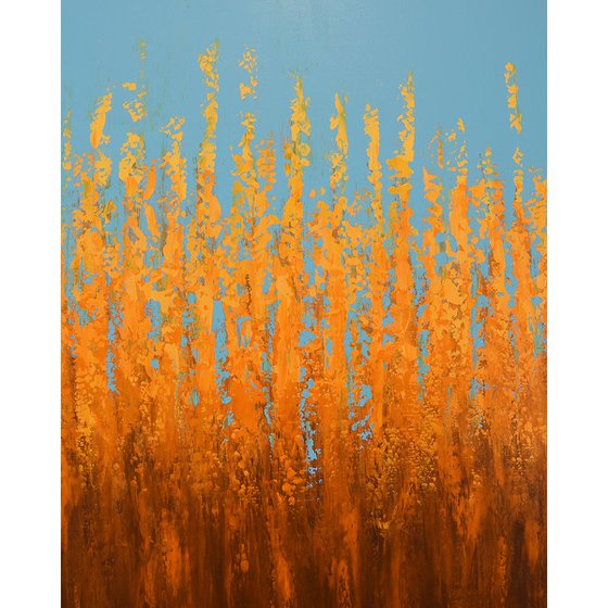 Blue Orange Burst - Color Field