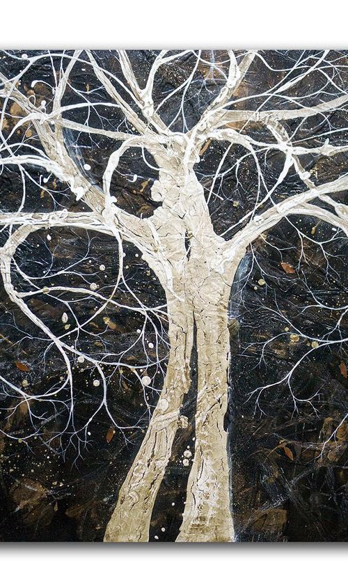 Gold Leaf Trees by Carol Wood