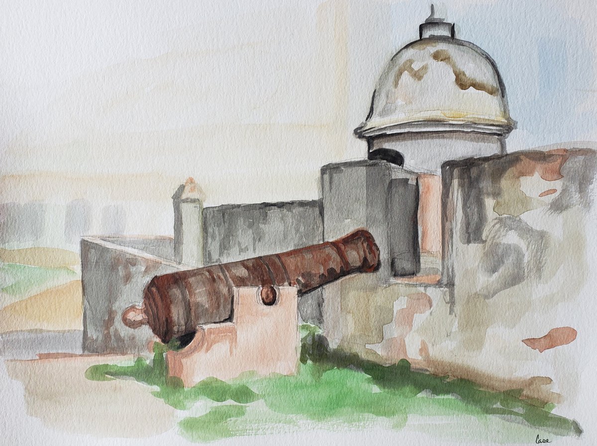 Impressionistic Watercolour , Canon At San Geronimo By Katrina Case, 12 X 9, Artwork For Sale On Artfinder