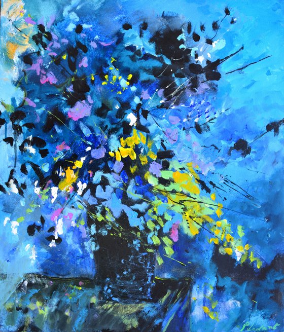 Blue abstract still life 67