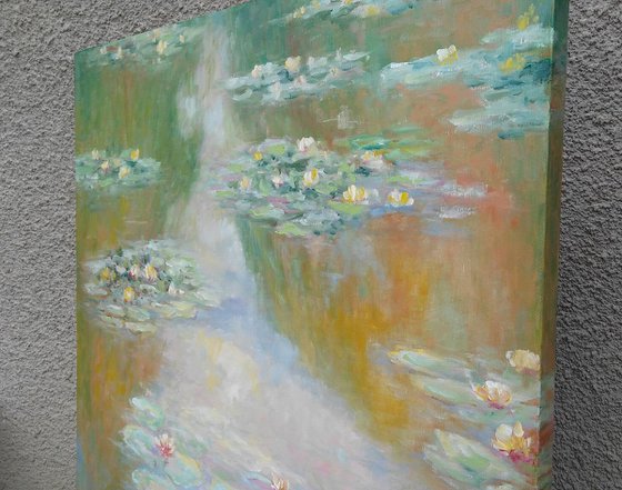 Replica of Monet's water lilies