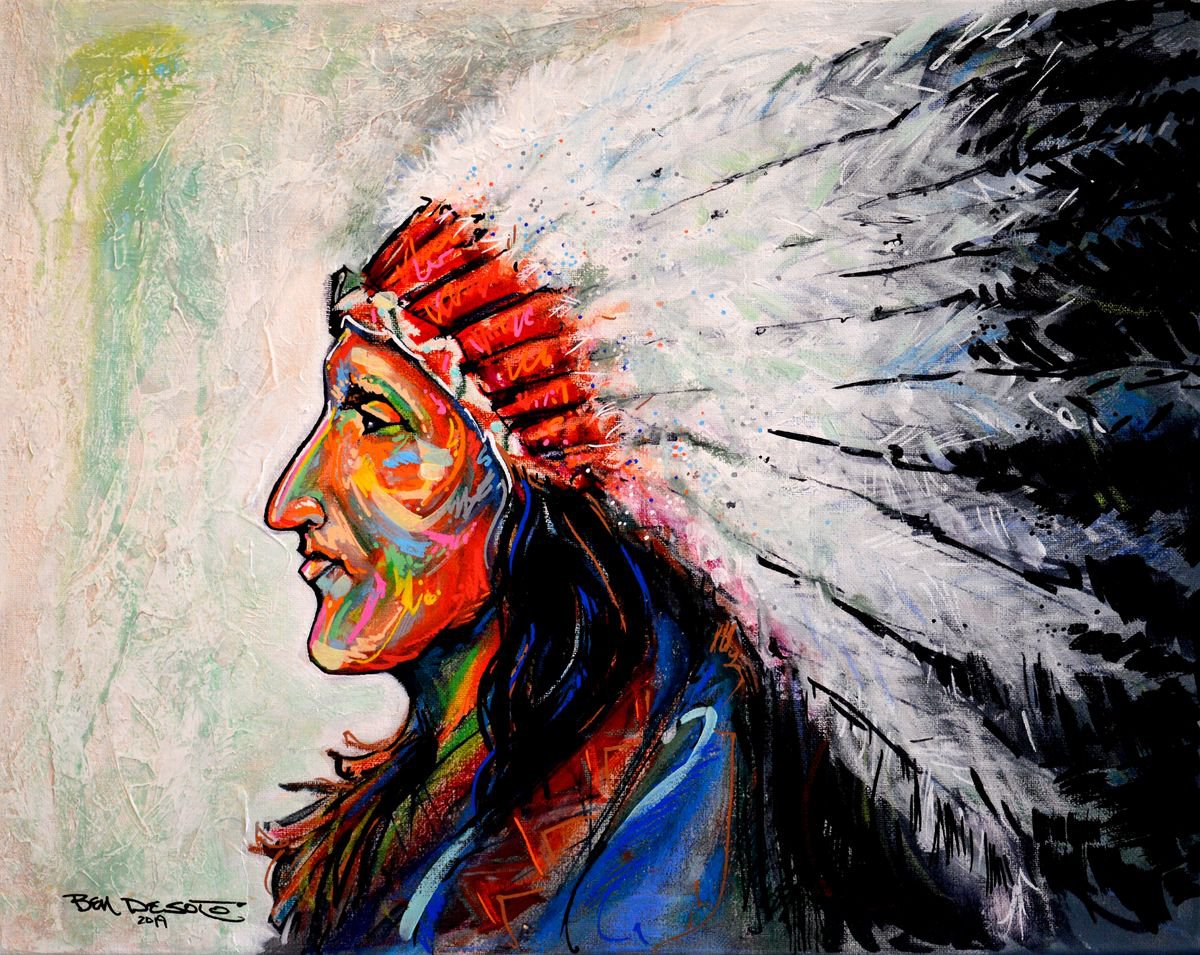Indian of Many Colors by Ben De Soto